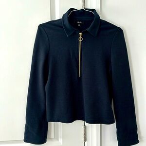 Me+Em navy zip up top - size 10